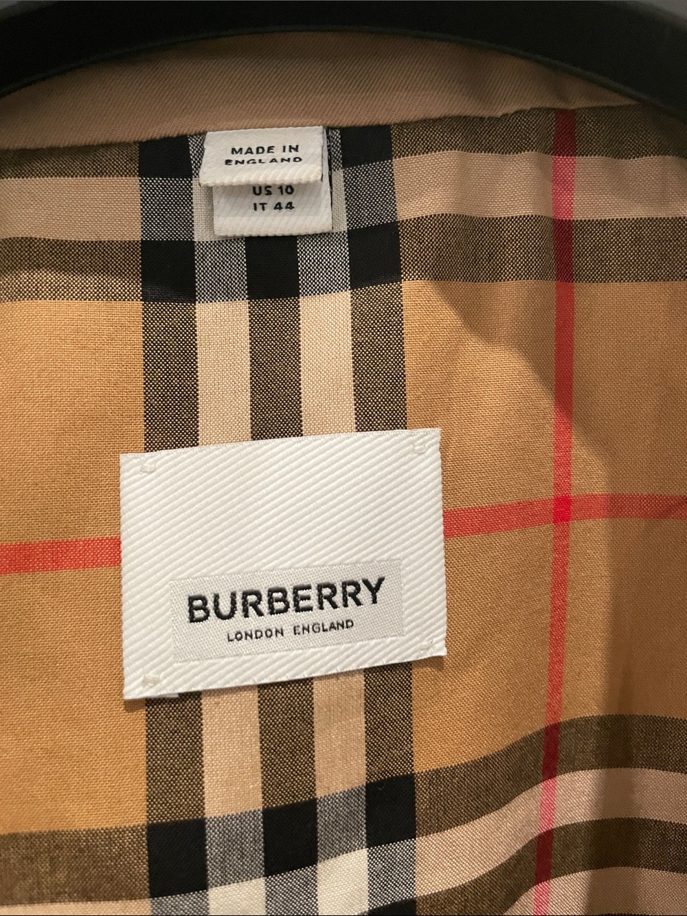 Burberry Tan Single-Breasted Trench Coat with Signature Check Lining - Picture 2 of 10
